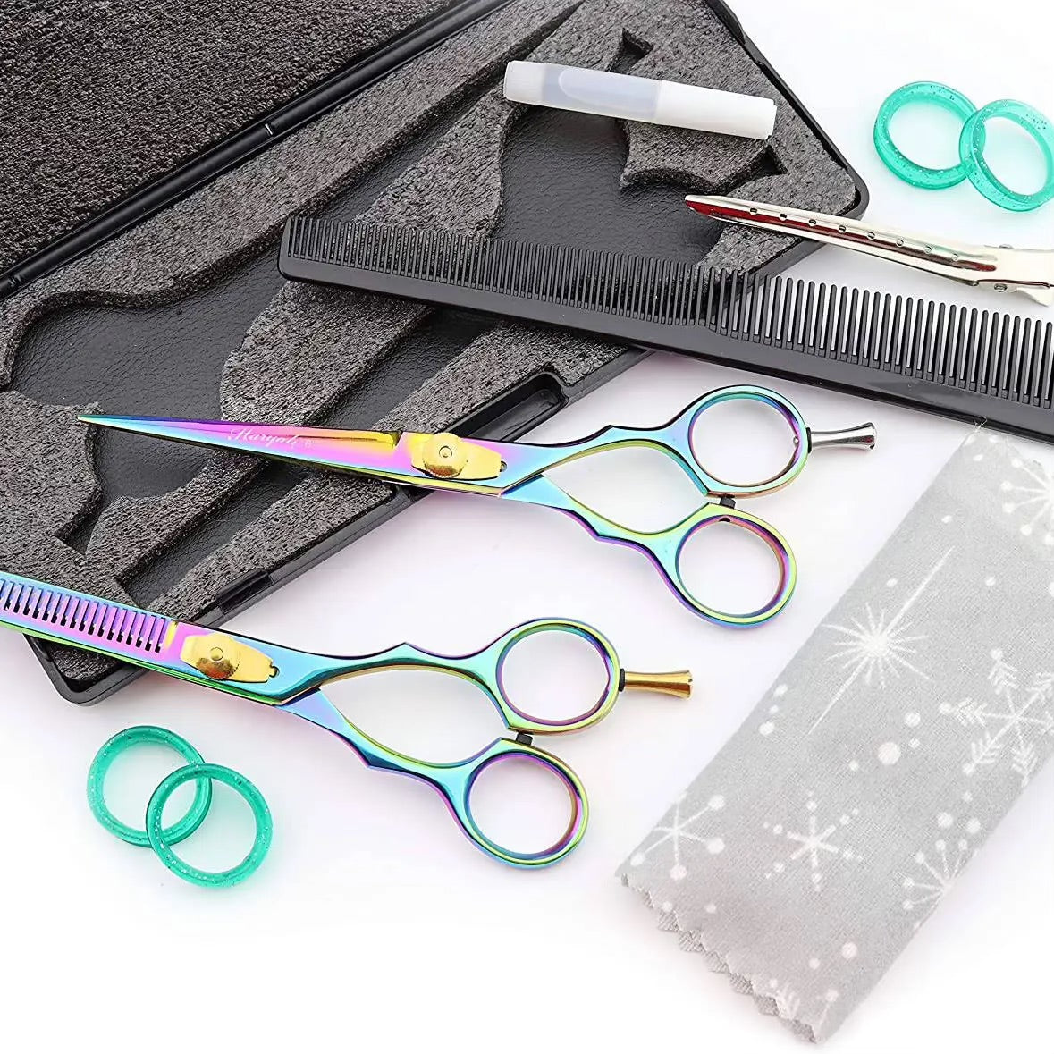 Professional 6 Inch Hairdressing Barber Scissors Set Thinning Shears