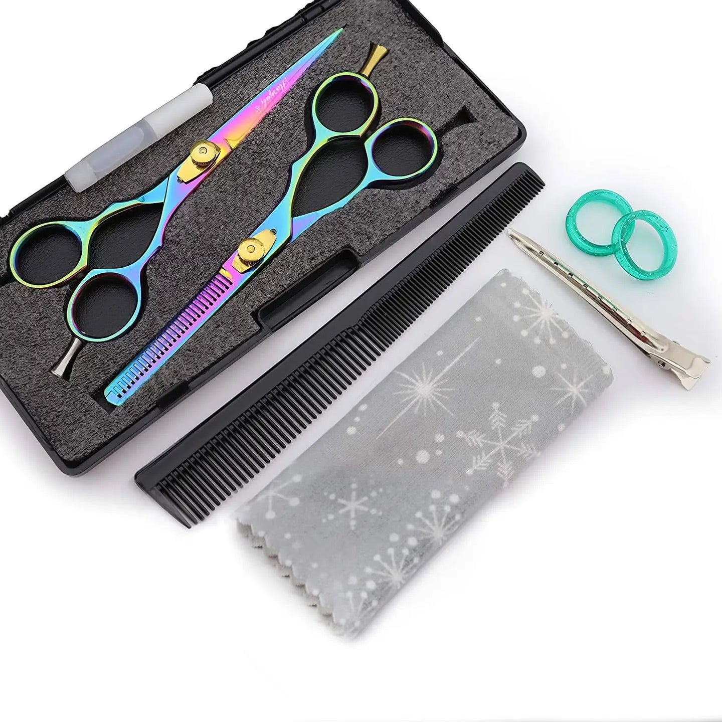 Professional 6 Inch Hairdressing Barber Scissors Set Thinning Shears